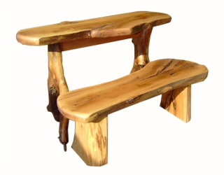 Handcrafted Oak Table & Bench